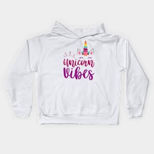 Unicorn Vibes typography Designs for Clothing and Accessories Kids Hoodie